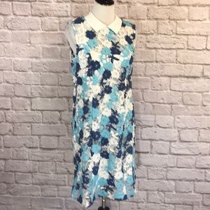 Modcloth Unrivaled Arrival Blue Lace Shift Dress